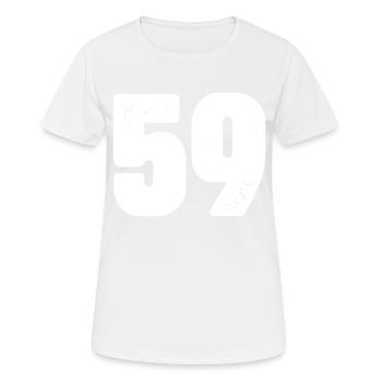 59 Number jersey - Women's Breathable T-Shirt - white - Front - AI Model Female 172 dark (172cm)