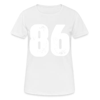 86 Number jersey - Women's Breathable T-Shirt - white - Front - AI Model Female 172 dark (172cm)