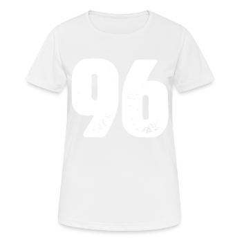 96 Maillot numéro - T-shirt respirant Femme - blanc - Devant - AI Model Female 172 dark (172cm)