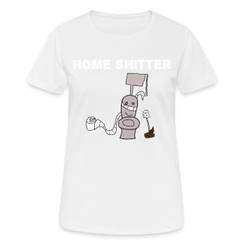 Accueil Shitter WC Toilettes 00 - T-shirt respirant Femme - blanc - Devant - AI Model Female 172 dark (172cm)