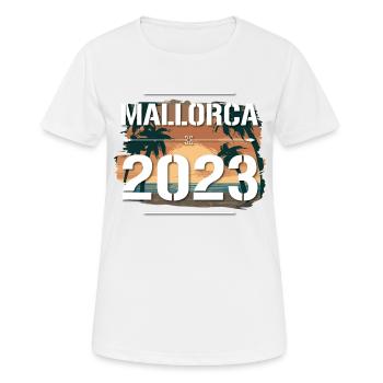 Majorque 2023 - T-shirt respirant Femme - blanc - Devant - AI Model Female 172 dark (172cm)
