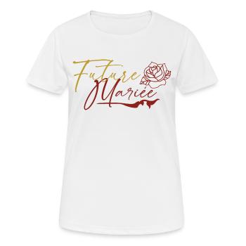 future mariée evjf enterrement vie de jeune fille - T-shirt respirant Femme - blanc - Devant - AI Model Female 172 dark (172cm)