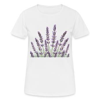 Lavande Tiges de lavande - T-shirt respirant Femme - blanc - Devant - AI Model Female 172 dark (172cm)