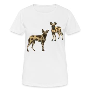 Wild dogs - Women's Breathable T-Shirt - white - Front - AI Model Female 172 dark (172cm)