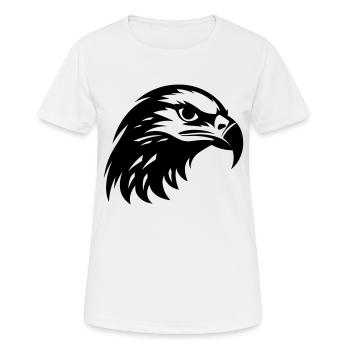 Adler - Frauen T-Shirt atmungsaktiv - Weiß - Vorne - AI Model Female 172 dark (172cm)