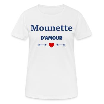 Mounette - T-shirt respirant Femme - blanc - Devant - AI Model Female 172 dark (172cm)