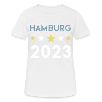 Hambourg 2023 Krone - T-shirt respirant Femme - blanc - Devant - AI Model Female 172 dark (172cm)