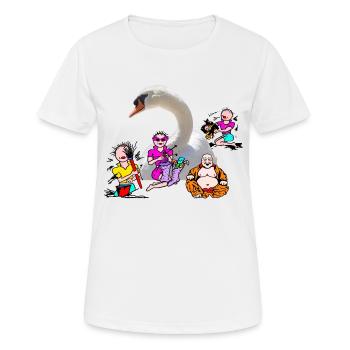 Swan Company - Women's Breathable T-Shirt - white - Front - AI Model Female 172 dark (172cm)