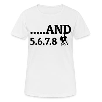 Dancing Dance Music - Frauen T-Shirt atmungsaktiv - Weiß - Vorne - AI Model Female 172 dark (172cm)