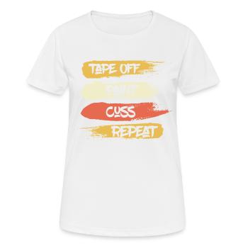 Bande éteinte | Peinture | Jurer Professionnel de la refonte - T-shirt respirant Femme - blanc - Devant - AI Model Female 172 dark (172cm)