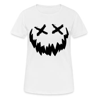 Lustiges Bild Geschenkidee Gesicht Bart - Frauen T-Shirt atmungsaktiv - Weiß - Vorne - AI Model Female 172 dark (172cm)