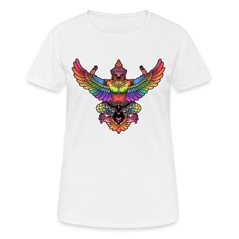 Garuda rainbow Indonésie - T-shirt respirant Femme - blanc - Devant - AI Model Female 172 dark (172cm)