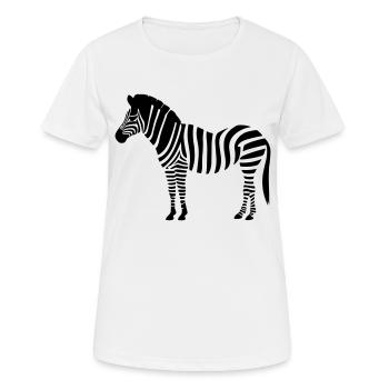 Kleines Zebra - Frauen T-Shirt atmungsaktiv - Weiß - Vorne - AI Model Female 172 dark (172cm)