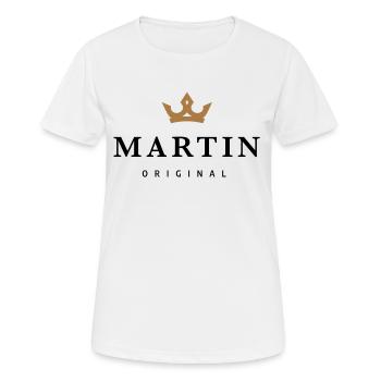 Martin - Frauen T-Shirt atmungsaktiv - Weiß - Vorne - AI Model Female 172 dark (172cm)