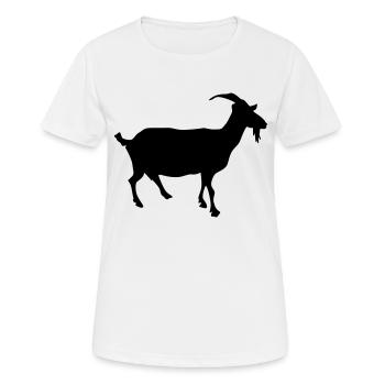 Silhouette de chèvre - T-shirt respirant Femme - blanc - Devant - AI Model Female 172 dark (172cm)