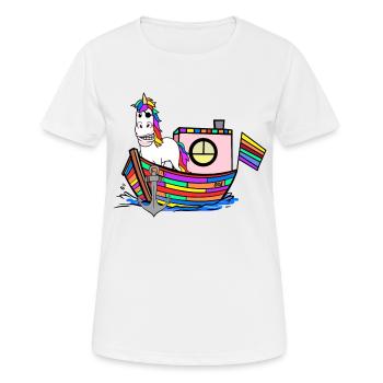 Rainbow Unicorns Sailors Rainbow Flag - Women's Breathable T-Shirt - white - Front - AI Model Female 172 dark (172cm)