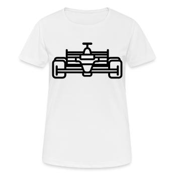 Rennwagen - Frauen T-Shirt atmungsaktiv - Weiß - Vorne - AI Model Female 172 dark (172cm)