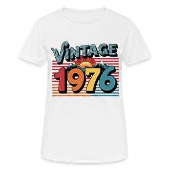 Vintage 1976 47 Year Old Birthday Gift Man Fe - Women's Breathable T-Shirt - white - Front - AI Model Female 172 dark (172cm)