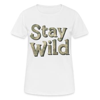 RESTEZ SAUVAGE - T-shirt respirant Femme - blanc - Devant - AI Model Female 172 dark (172cm)