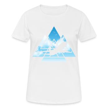 Flugzeug Pilot Fliegen Himmel Dreieck Geometrie - Frauen T-Shirt atmungsaktiv - Weiß - Vorne - AI Model Female 172 dark (172cm)