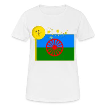 Roma Flagge - Frauen T-Shirt atmungsaktiv - Weiß - Vorne - AI Model Female 172 dark (172cm)