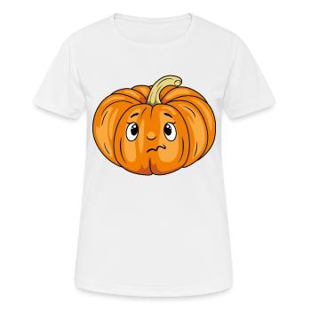 Zweifelhafte Kürbis-Emotion - Frauen T-Shirt atmungsaktiv - Weiß - Vorne - AI Model Female 172 dark (172cm)