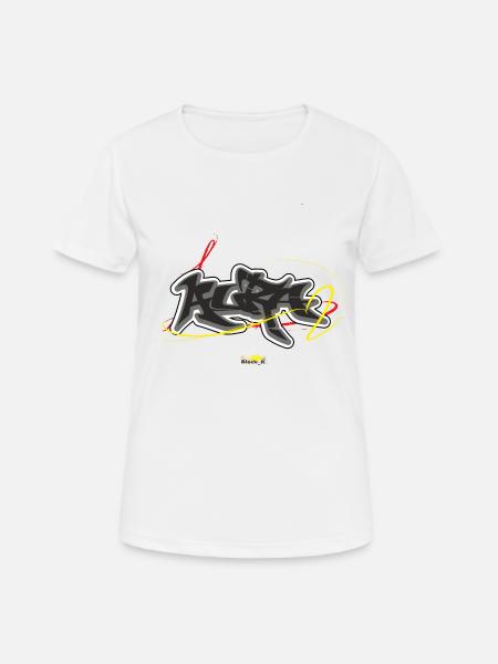 Aura Graffiti - T-shirt respirant Femme - blanc