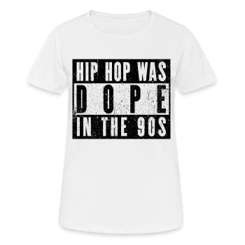 Pure nostalgie – Classiques du hip-hop des années 90 - T-shirt respirant Femme - blanc - Devant - AI Model Female 172 dark (172cm)