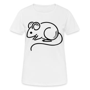 Mouse - Women's Breathable T-Shirt - white - Front - AI Model Female 172 dark (172cm)