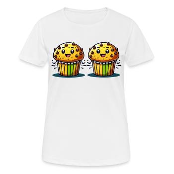 Muffin Comic - Women's Breathable T-Shirt - white - Front - AI Model Female 172 dark (172cm)