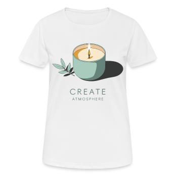 BOUGIE - T-shirt respirant Femme - blanc - Devant - AI Model Female 172 dark (172cm)