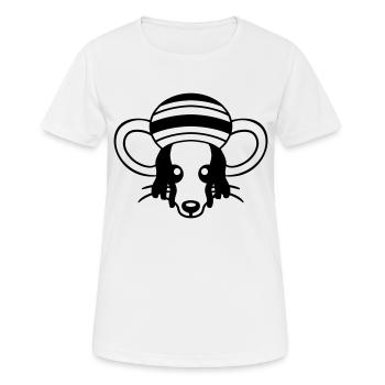 Maus Raggae Jamaika Hut Rasta Locken Chill Mütze - Frauen T-Shirt atmungsaktiv - Weiß - Vorne - AI Model Female 172 dark (172cm)