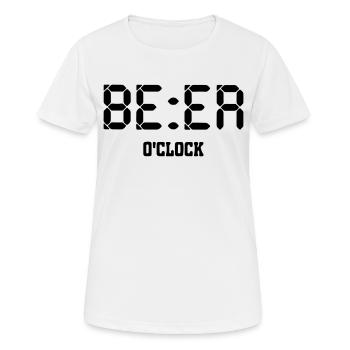 l'heure de la bière - T-shirt respirant Femme - blanc - Devant - AI Model Female 172 dark (172cm)