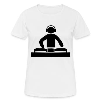 DJ discjockey - Frauen T-Shirt atmungsaktiv - Weiß - Vorne - AI Model Female 172 dark (172cm)