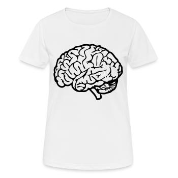 cerveau - T-shirt respirant Femme - blanc - Devant - AI Model Female 172 dark (172cm)