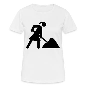 woman - Women's Breathable T-Shirt - white - Front - AI Model Female 172 dark (172cm)