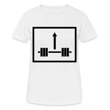 Lift Weight Up - Frauen T-Shirt atmungsaktiv - Weiß - Vorne - AI Model Female 172 dark (172cm)