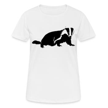 Dachs - Frauen T-Shirt atmungsaktiv - Weiß - Vorne - AI Model Female 172 dark (172cm)