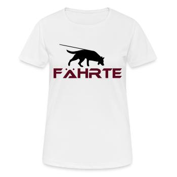 Fährte zweifarbig - Frauen T-Shirt atmungsaktiv - Weiß - Vorne - AI Model Female 172 dark (172cm)