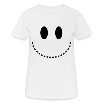 Smiley - Frauen T-Shirt atmungsaktiv - Weiß - Vorne - AI Model Female 172 dark (172cm)