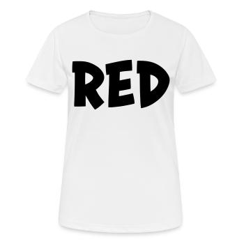 The color red - Women's Breathable T-Shirt - white - Front - AI Model Female 172 dark (172cm)