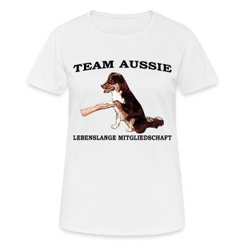 Aussie Team11 - Frauen T-Shirt atmungsaktiv - Weiß - Vorne - AI Model Female 172 dark (172cm)