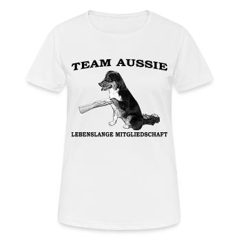 Aussie Team11SW - Frauen T-Shirt atmungsaktiv - Weiß - Vorne - AI Model Female 172 dark (172cm)