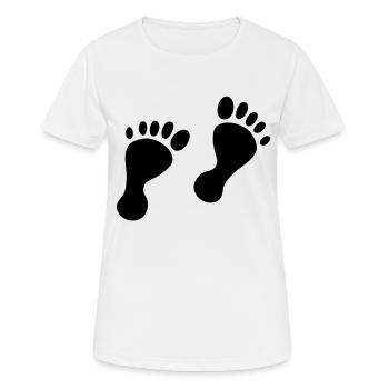 baby feet - Women's Breathable T-Shirt - white - Front - AI Model Female 172 dark (172cm)