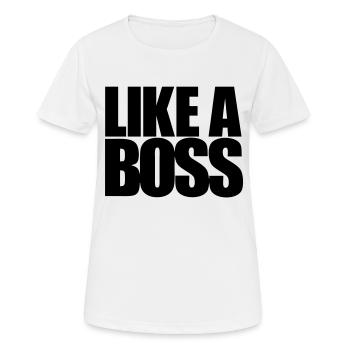 Comme un patron - T-shirt respirant Femme - blanc - Devant - AI Model Female 172 dark (172cm)