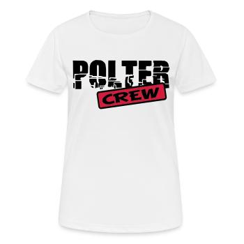 poltercrew - T-shirt respirant Femme - blanc - Devant - AI Model Female 172 dark (172cm)