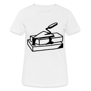 Mason - truelle - T-shirt respirant Femme - blanc - Devant - AI Model Female 172 dark (172cm)