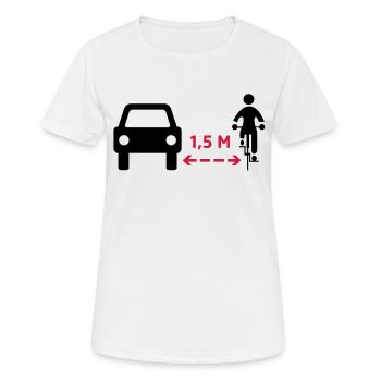 Abstand halten! - Frauen T-Shirt atmungsaktiv - Weiß - Vorne - AI Model Female 172 dark (172cm)