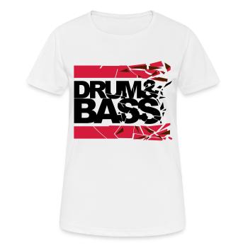 Drum 'n' Bass brisé 2 - T-shirt respirant Femme - blanc - Devant - AI Model Female 172 dark (172cm)