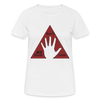 Don’t my touch my TRALALA ! - T-shirt respirant Femme - blanc - Devant - AI Model Female 172 dark (172cm)
